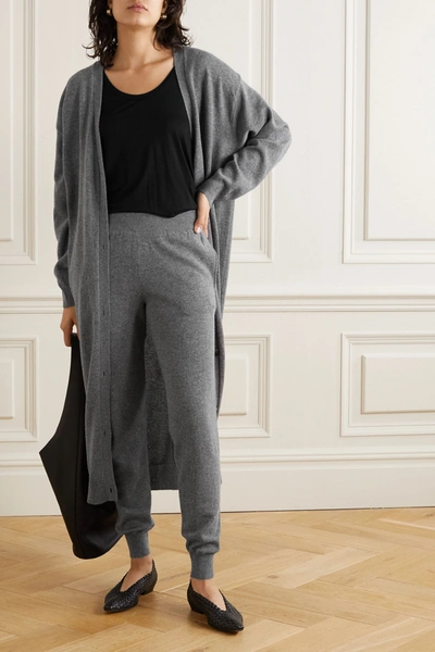 Shop The Row Ardo Cashmere Track Pants In Gray
