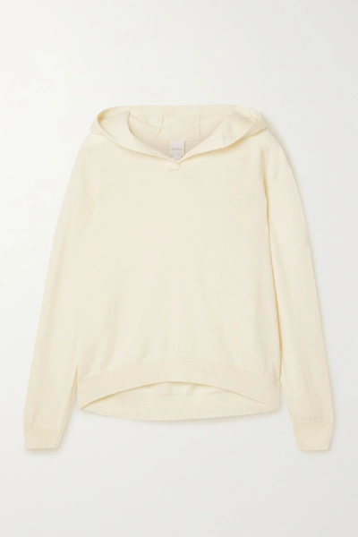 Shop Max Mara Leisure Kiss Cashmere Hoodie In Cream