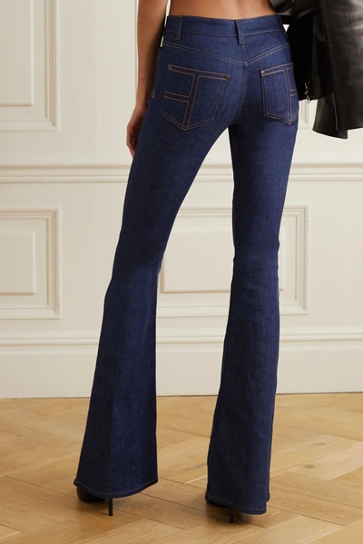 Shop Tom Ford High-rise Flared Jeans In Blue