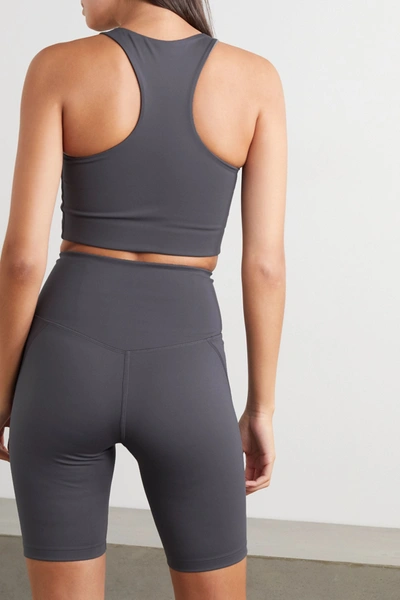 Shop Girlfriend Collective + Net Sustain Paloma Recycled Stretch Sports Bra In Gray