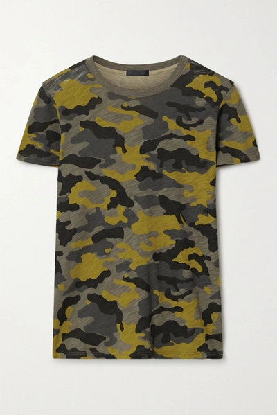 Shop Atm Anthony Thomas Melillo Schoolboy Camouflage-print Slub Cotton-jersey T-shirt In Army Green