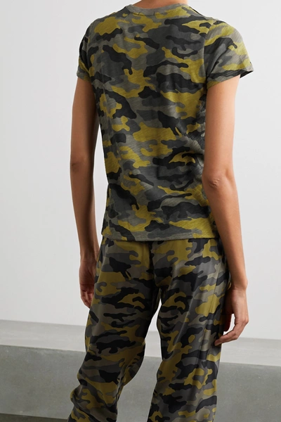 Shop Atm Anthony Thomas Melillo Schoolboy Camouflage-print Slub Cotton-jersey T-shirt In Army Green