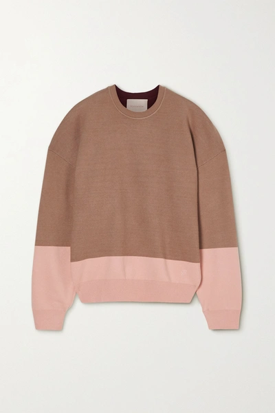 Shop Roksanda Karuo Color-block Knitted Sweater In Brown