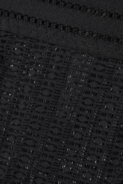 Shop Else Jolie Stretch-lace Briefs In Black