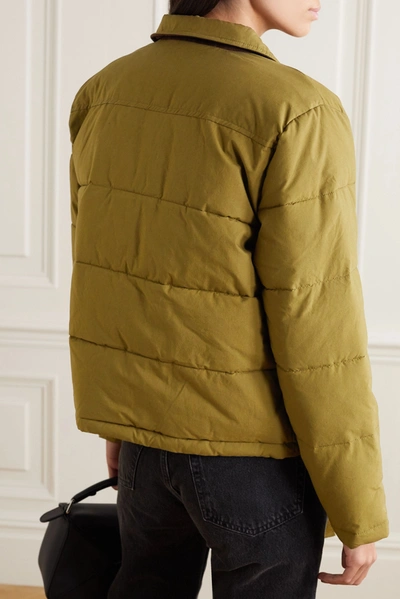 Shop Alex Mill Quilted Padded Cotton Jacket In Green