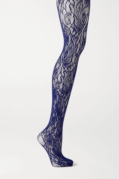 Navy blue lace tights online