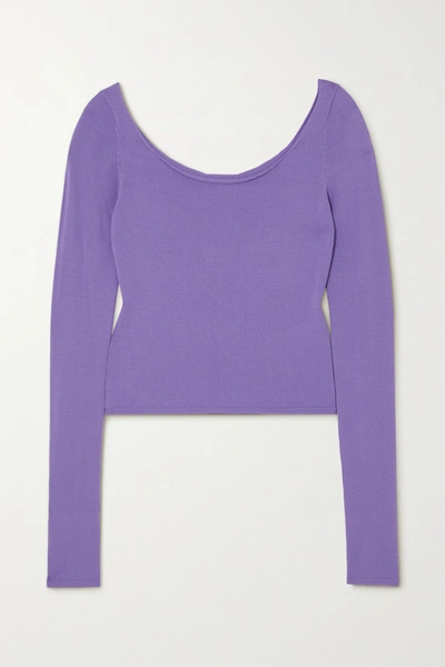 Shop Georgia Alice Pearl Knitted Top In Lilac