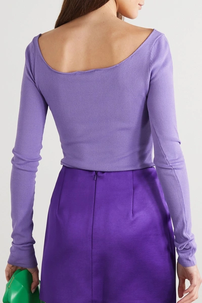 Shop Georgia Alice Pearl Knitted Top In Lilac
