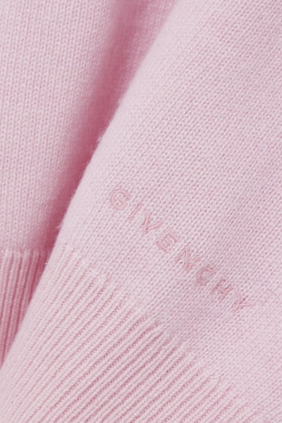 Shop Givenchy Convertible Cashmere Turtleneck Sweater In Pink