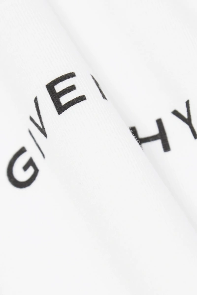 Shop Givenchy Two-tone Poplin-trimmed Printed Cotton-jersey T-shirt In White