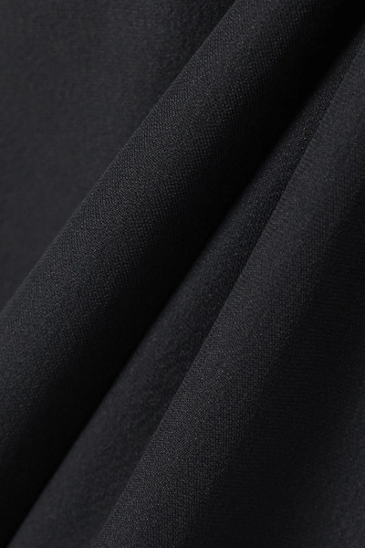 Shop Alexander Mcqueen Crepe Midi Dress In Black