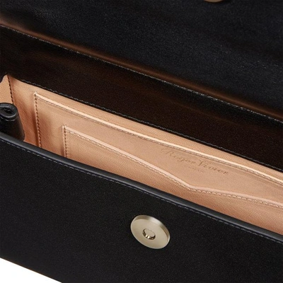 Roger Vivier Black Patent Leather 'Miss Viv Small Carre Shoulder Bag