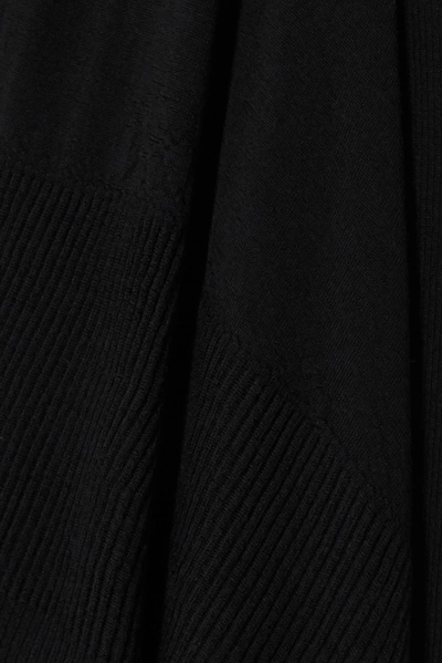 Shop Rick Owens Draped Wool Cardigan In Black