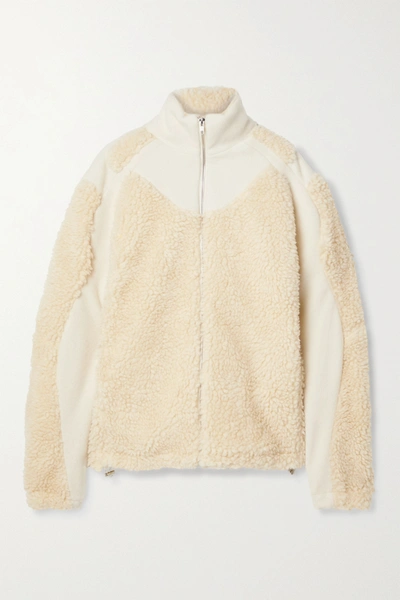 Shop Gmbh Ercan Wool-blend Felt And Faux Shearling Jacket In White