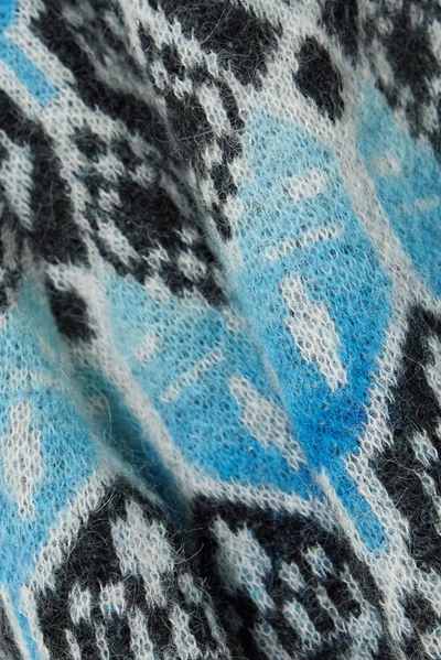Shop Alexa Chung Jacquard-knit Sweater In Blue
