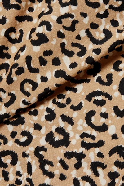 Shop Apiece Apart Mitte Leopard-print Organic Cotton-poplin Top In Leopard Print