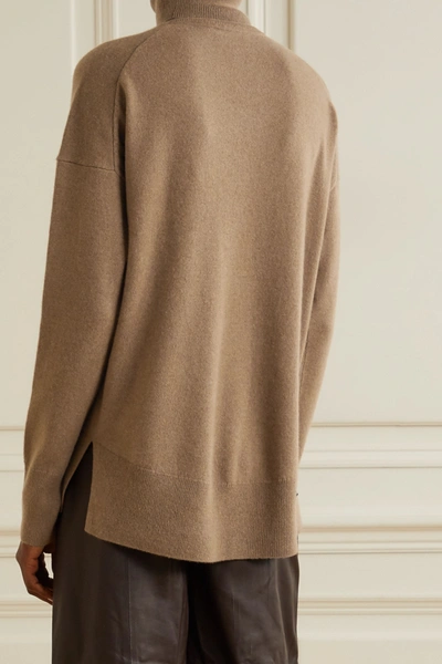 Shop Theory Karenia Cashmere Turtleneck Sweater In Camel