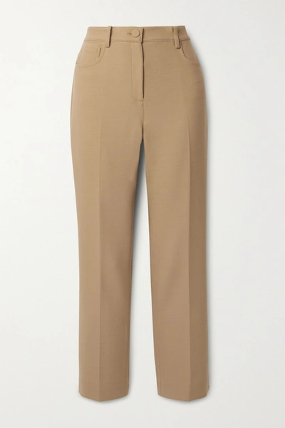 Shop Theory Canton Crepe Straight-leg Pants In Camel