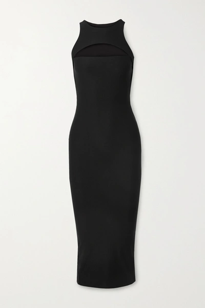 Shop Alix Nyc Nostrand Cutout Stretch-jersey Midi Dress In Black