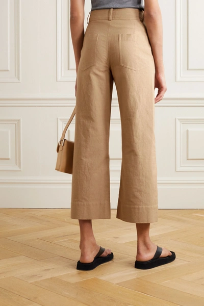 Shop Apiece Apart Merida Cotton Straight-leg Pants In Camel