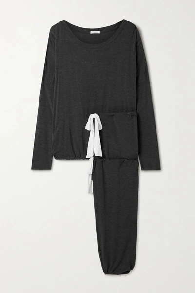 Shop Eberjey Gisele Stretch-modal Pajama Set In Dark Gray