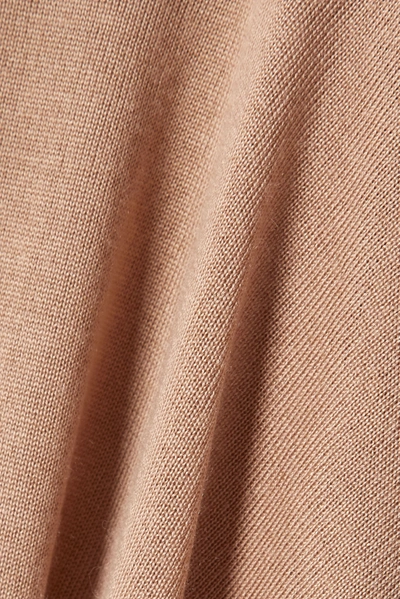 Shop Dolce & Gabbana Cashmere And Silk-blend Turtleneck Sweater In Tan