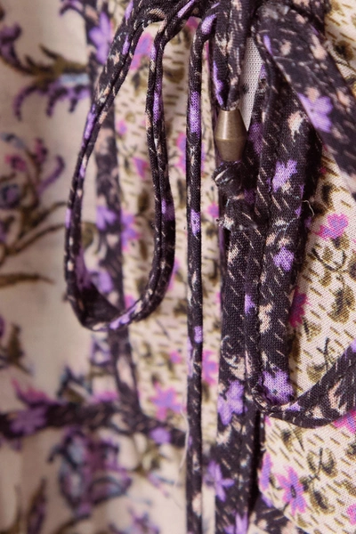 Shop Ulla Johnson Colette Floral-print Cotton-blend Voile Blouse In Cream