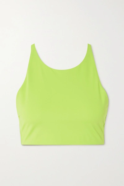 Shop Girlfriend Collective + Net Sustain Topanga Recycled Stretch Sports Bra In Yellow
