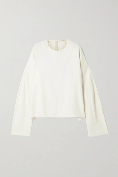 Shop The Row Linda Crepe Top In Ivory