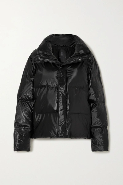 Shop Rains Quilted Padded Shell Jacket In Black