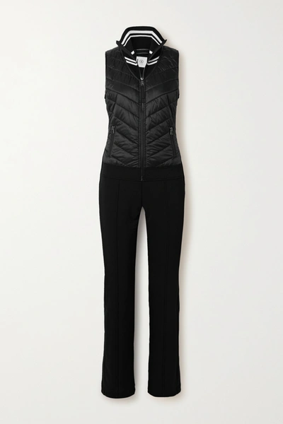 Shop Bogner Carys Quilted Shell And Ponte Ski Suit In Black