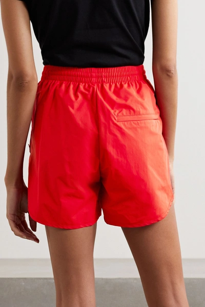 Shop Balenciaga Shell Shorts In Red