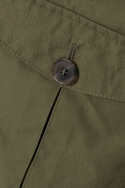 Shop Purdey Cotton-gabardine Jacket In Army Green