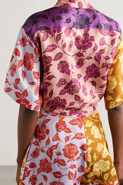 Shop Zimmermann The Lovestruck Floral-print Silk-twill Shirt In Pink
