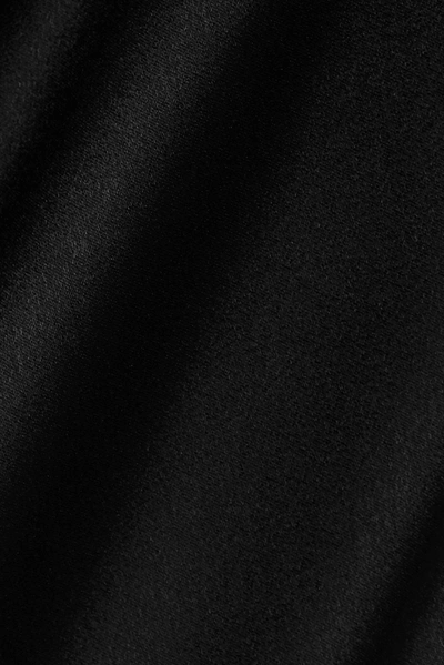 Shop Galvan Sienna Satin Halterneck Midi Dress In Black