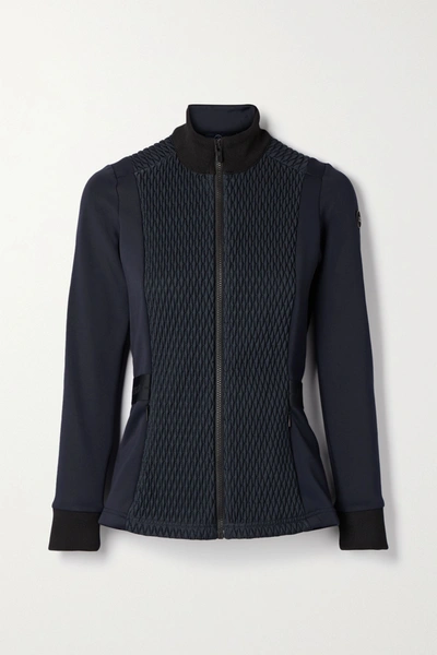 Shop Fusalp Meryl Quilted Paneled Stretch-jersey Ski Jacket In Midnight Blue