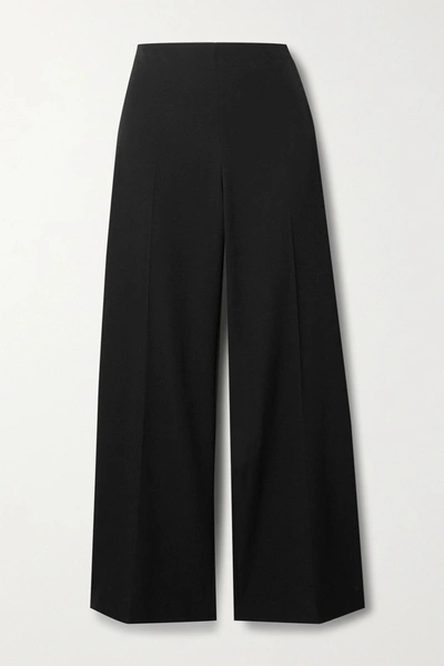 Shop The Row Ander Cropped Wool Wide-leg Pants In Black