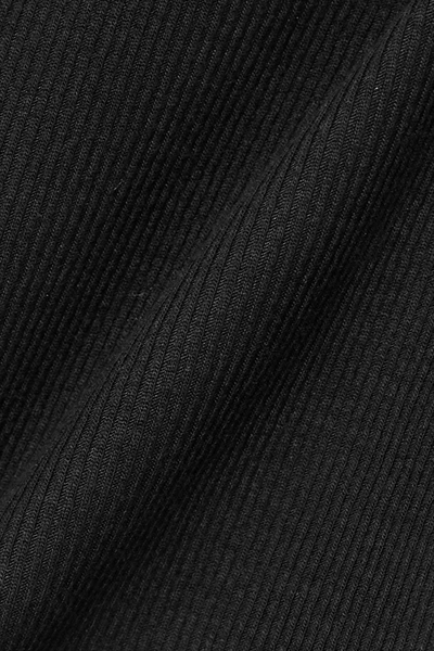 Shop Mm6 Maison Margiela Cutout Ribbed Scuba-jersey Top In Black