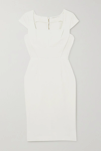 Shop Roland Mouret Jeddler Stretch-crepe Dress In White