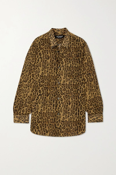 Shop Junya Watanabe Leopard-print Voile Shirt In Leopard Print