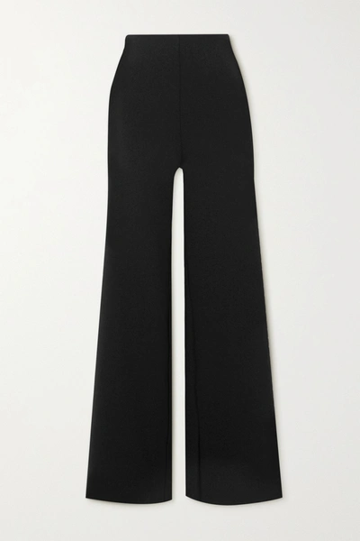 Shop Commando Stretch-neoprene Wide-leg Pants In Black