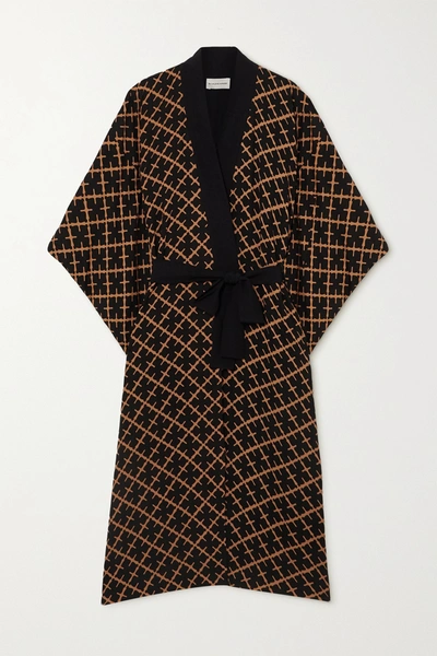 By Malene Birger Kimonah Oversized Belted Printed Twill Jacket In Copper |  ModeSens