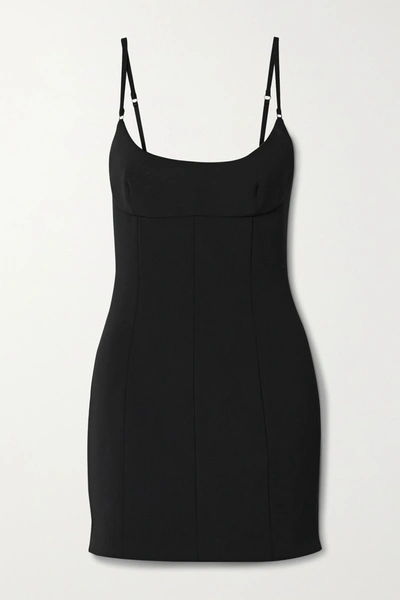 Shop Alexander Wang Twill Mini Dress In Black