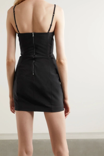 Shop Alexander Wang Twill Mini Dress In Black