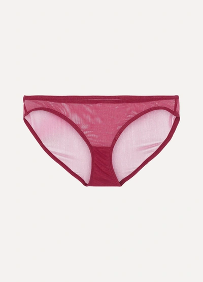Shop Eres Bambin Stretch-tulle Briefs In Plum