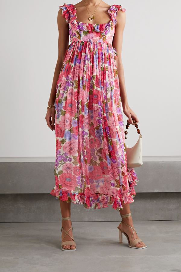 zimmermann poppy frill edge midi dress