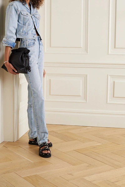 Shop Alexander Wang High-rise Straight-leg Jeans In Light Blue