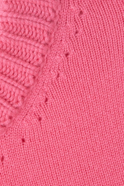 Shop Alexander Mcqueen Cropped Cashmere Sweater In Pink