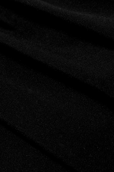 Shop Helmut Lang Gathered Crepe Midi Skirt In Black