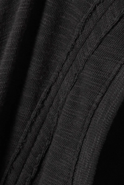 Shop Atm Anthony Thomas Melillo Slub Cotton-jersey Midi Dress In Black